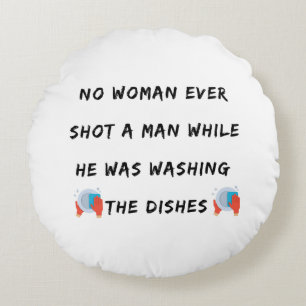 Funny Washington Quote, Funny Kitchen Quottes Rond Kussen