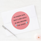 Funny Washington Quote, Funny Kitchen Quottes Ronde Sticker (Envelop)