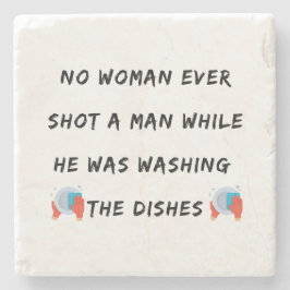 Funny Washington Quote, Funny Kitchen Quottes Stenen Onderzetter