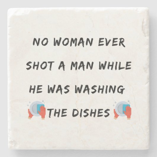 Funny Washington Quote, Funny Kitchen Quottes Stenen Onderzetter (Voorkant)