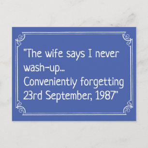 Funny Wasing Joke Briefkaart