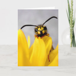 Funny Wasp Greeting Card Kaart