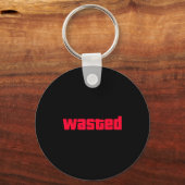 Funny Wasted Gaming Insred Wasted Novelty Sleutelhanger (Voorkant)