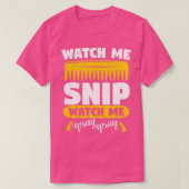 Funny Watch Snip Spray Mode Barber Appren T-shirt (Design voorkant)