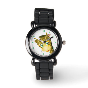 Funny Watch with Happy Giraffe - Smile Horloge