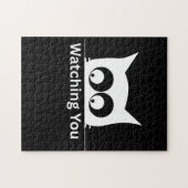 Funny Watching You Cat Cute Minimal Legpuzzel (Horizontaal)