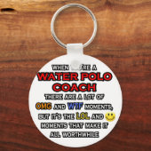 Funny Water Polo Coach ... OMG WTF LOL Sleutelhanger (Voorkant)