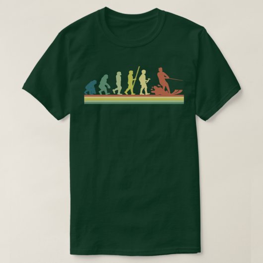 Funny Water Ski Human Evolution T-shirt (Design voorkant)