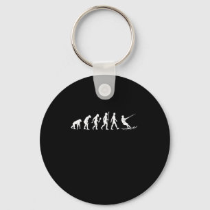 Funny Water Skiing Evolution Skiing Gift Idee Sleutelhanger