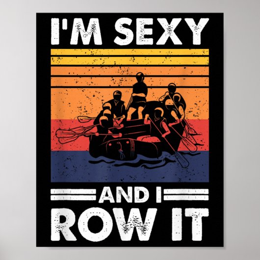 Funny Water Sports Whitewater Rafting Poster (Voorkant)