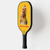 Funny Watercolor Chicken Personalized Pickleball Paddle (Links)