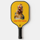 Funny Watercolor Chicken Personalized Pickleball Paddle (Voorkant)