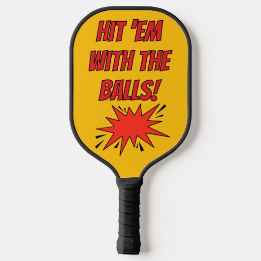 Funny Watercolor Chicken Personalized Pickleball Paddle (Achterkant)