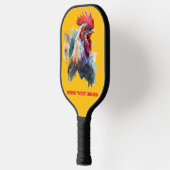 Funny Watercolor Chicken Personalized Pickleball Paddle (Links)