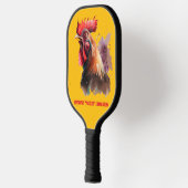 Funny Watercolor Chicken Personalized Pickleball Paddle (Links)