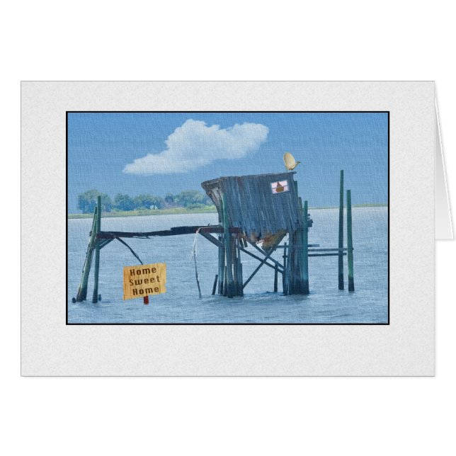 Funny Waterfront Shack Card (Voorkant Horizontaal)