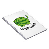 Funny Watermeloen Kat Pun Notitieboek (Rechterzijde)
