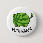 Funny Watermeloen Kat Pun Ronde Button 5,7 Cm (Voorkant)