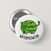 Funny Watermeloen Kat Pun Ronde Button 5,7 Cm (Voorkant /achterkant)