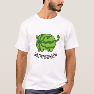 Funny Watermeloen Kat Pun T-shirt