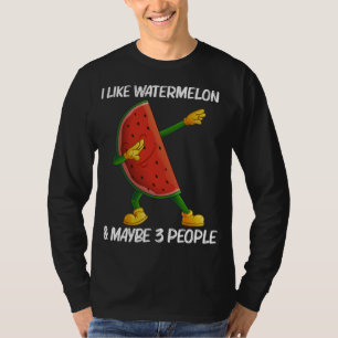 Funny Watermeloen Kunst voor mannen Melon Fruit Pl T-shirt