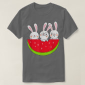 Funny Watermelon Bunny Summer Fruit Watermelon Lov T-shirt (Design voorkant)