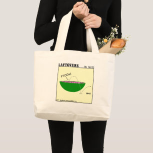 Funny Watermelon Cartoon Art Foodie Humor Grocery Grote Tote Bag