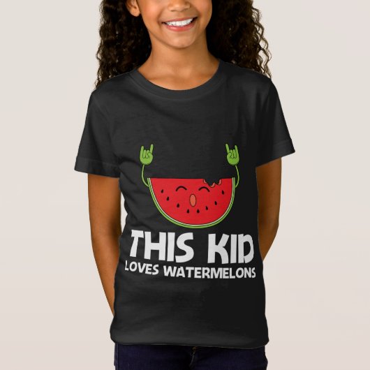 Funny Watermelon Design Kinder Toddlers Summer Fru T-shirt (Voorkant)