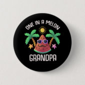 Funny Watermelon Grandpa Melon Grandfather Joke Ronde Button 5,7 Cm (Voorkant)