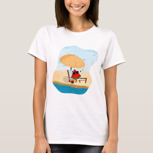 Funny Watermelon illustratie T-shirt (Voorkant)
