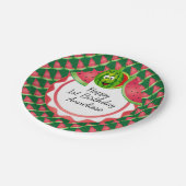 Funny Watermelon Kind Birthday Theme Papieren Bordje (Gekanteld)