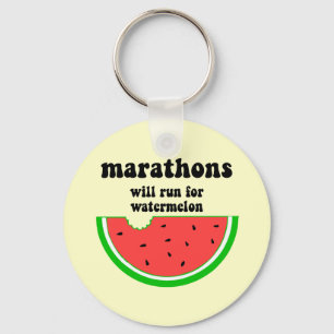 Funny watermelon marathon sleutelhanger