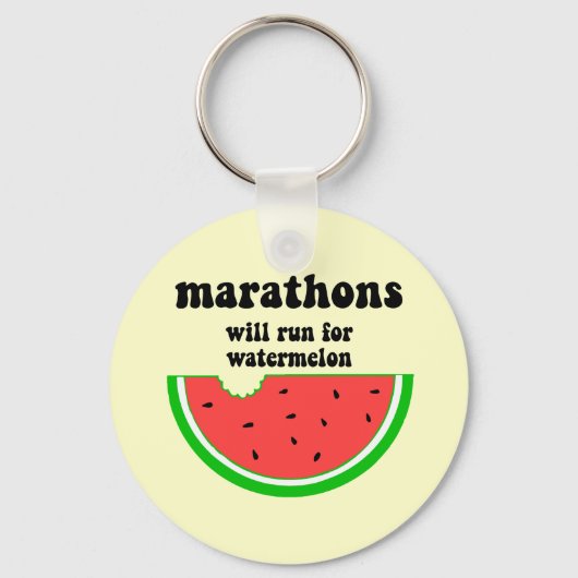 Funny watermelon marathon sleutelhanger (Voorkant)