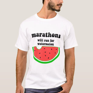 Funny watermelon marathon t-shirt