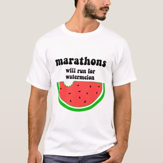 Funny watermelon marathon t-shirt (Voorkant)