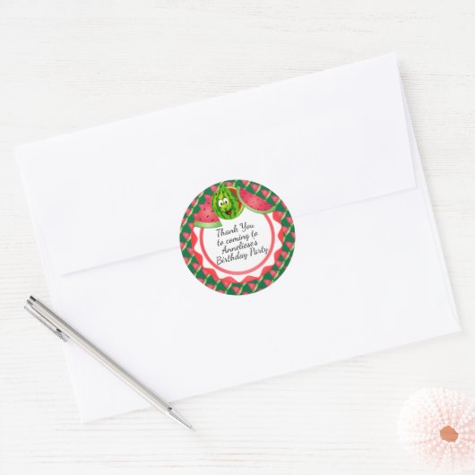 Funny Watermelon Ronde Sticker (Envelop)