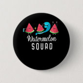 Funny Watermelon Squad Happy Surfing Melon Beach Ronde Button 5,7 Cm (Voorkant)