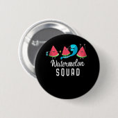 Funny Watermelon Squad Happy Surfing Melon Beach Ronde Button 5,7 Cm (Voorkant /achterkant)