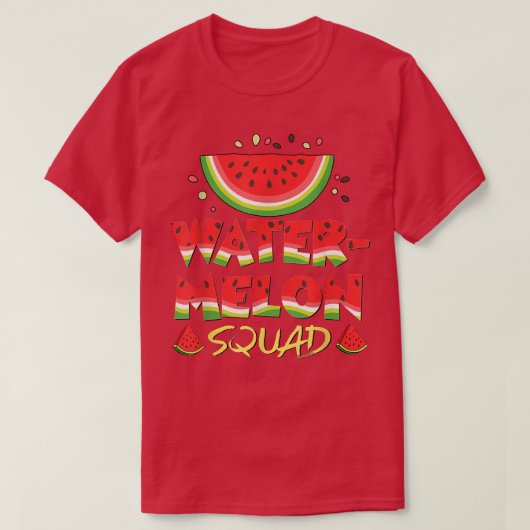 Funny Watermelon Squad Watermelon Lover Summer Tro T-shirt (Design voorkant)