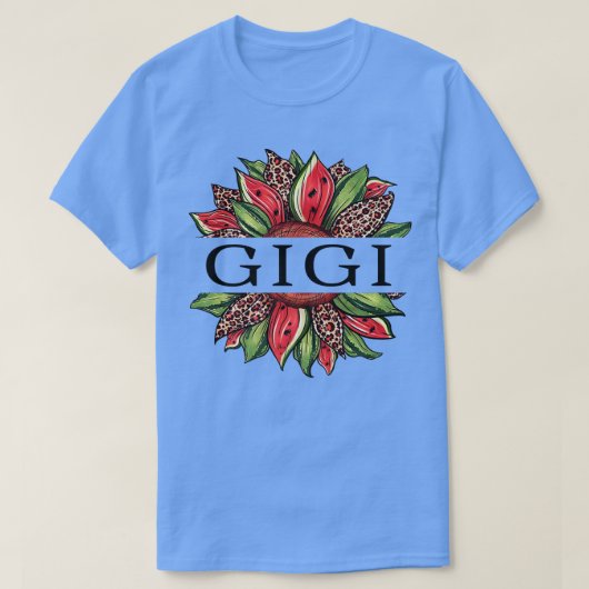 Funny Watermelon Sunflower Gigi National Watermelo T-shirt (Design voorkant)