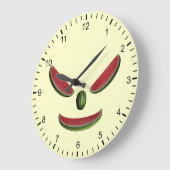 Funny Watermelons Face Grote Klok (Hoek)