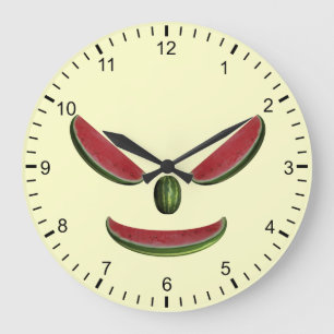 Funny Watermelons Face Grote Klok