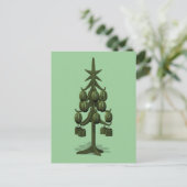 Funny Watermeloons kerstboom Feestdagenkaart (Staand voorkant)