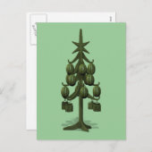 Funny Watermeloons kerstboom Feestdagenkaart (Voorkant / Achterkant)