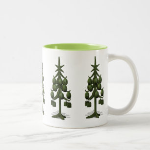 Funny Watermeloons kerstboom Tweekleurige Koffiemok