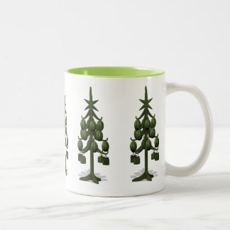 Funny Watermeloons kerstboom Tweekleurige Koffiemok