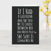 Funny Waterpolo Cards For Him Sports Team Player Kaart (Gele Bloem)