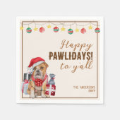 Funny Waterverf Dogs Chrismtas Party Paper Napkin Servet (Voorkant)