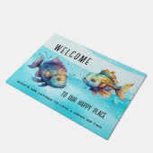 Funny Waterverf Fish Nautical Deurmat (Schuin)