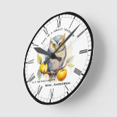 Funny Waterverf Uil Teacher Ronde Klok (Hoek)